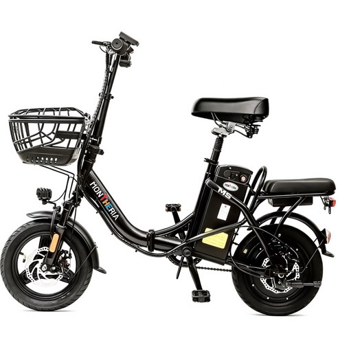 몬테리아 접이식 전기자전거 48V 500W 15.6AH KC인증 전기자전거 A598-77, 블랙*M5, 스틸