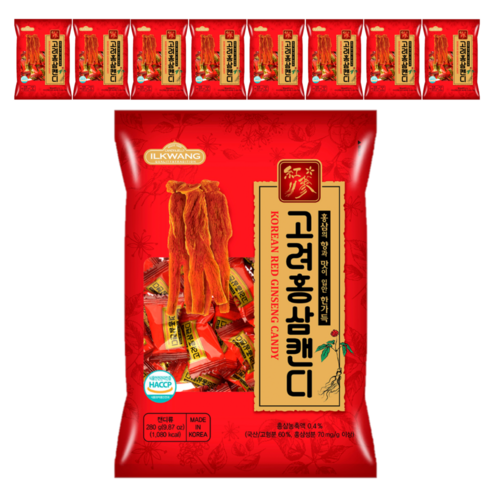 일광제과 고려홍삼캔디, 280g, 9개