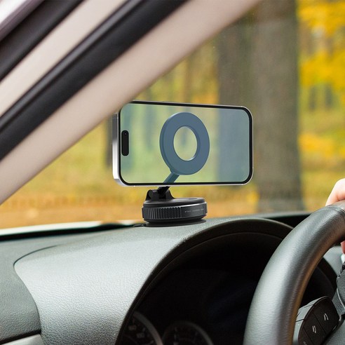 모락 진공 흡착 접이식 차량용 맥세이프 자석 거치대 이미지 3