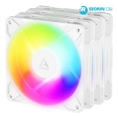ARCTIC P12 Pro ARGB 리버스 화이트 3팩, 1개