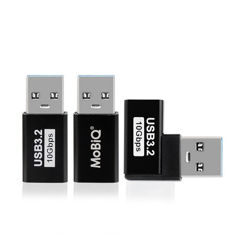 모비큐 USB A To C 타입 3.2Gen2 10G 데이터 60W 초고속 충전 OTG 변환 미니젠더 3P