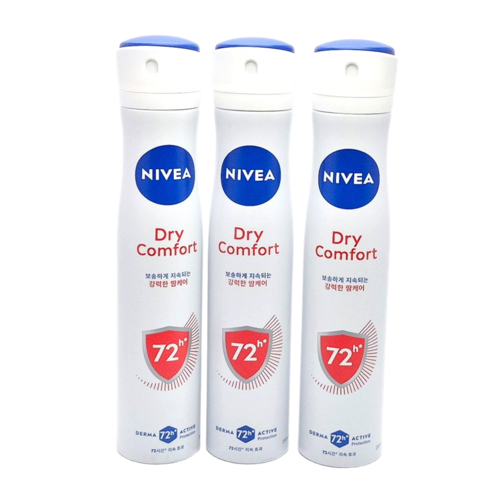 니베아 데오드란트 스프레이 드라이 콤포트 200ml, 3개
