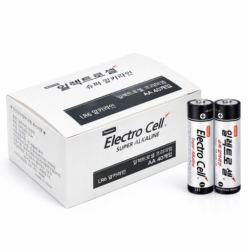 일렉트로셀 ElectroCell 알카라인 건전지, 1개, 40개입