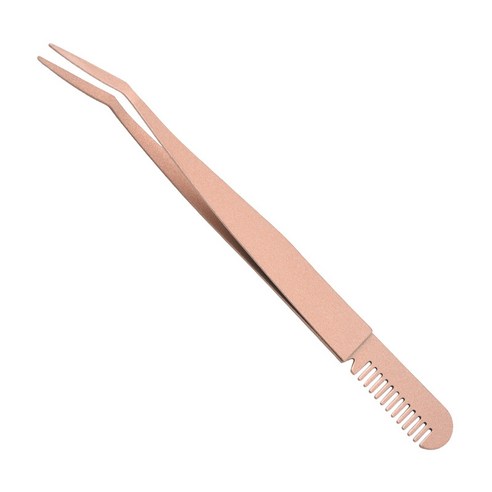 아몬드영 속눈썹 집게 핀셋 빗, 로즈골드, 1개