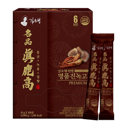 김소형원방 명품진녹고 프리미엄(100포) 국내산6년근홍삼/녹용/침향/대용량, 10g, 100개