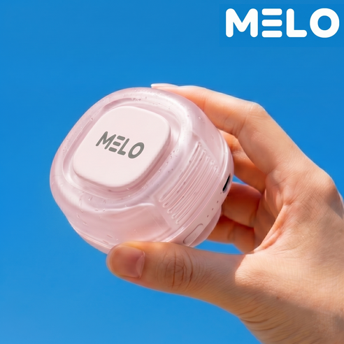 [초경량 95g] 멜로 클립팬 미니 휴대용 허리 선풍기 360도 회전 1000mAh ml-002, 피치 핑크, MELO 클립팬 미니