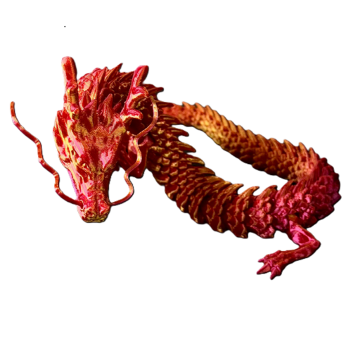 MADE IN KOREA 액션 피규어 구체 관절 3D프린팅 드래곤 피규어 청룡 45cm, 레이저레드, 1개
