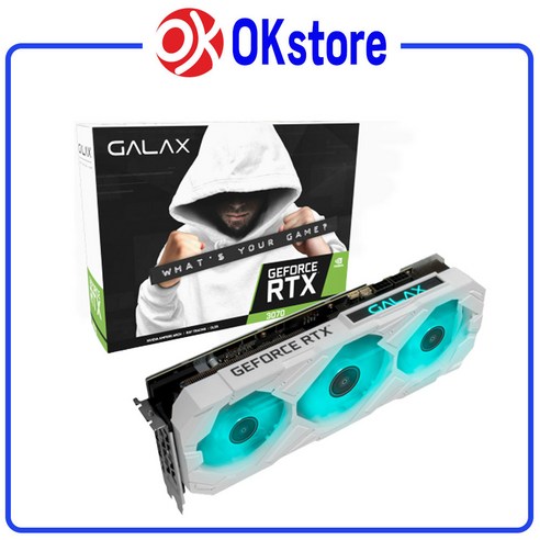 갤럭시 GALAX GEFORCE RTX 3070 EX GAMER WHITE OC D6 8GB LHR 그래픽카드