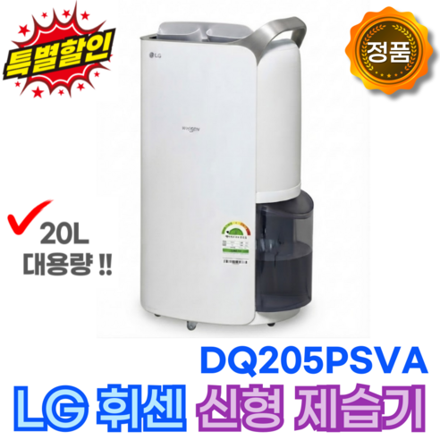 LG전자 휘센 듀얼 인버터 제습기 20L, DQ202PPBC