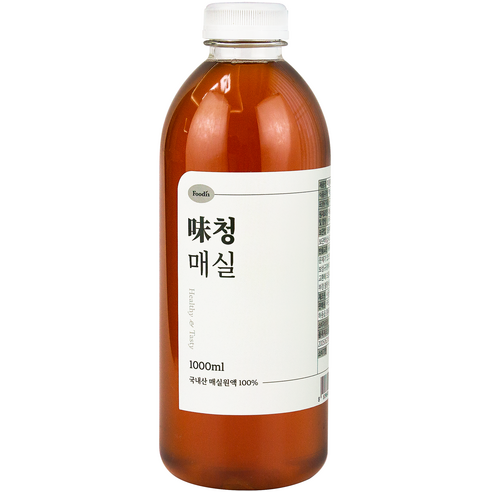 푸딘 미청 매실 발효 수제 매실청, 1L, 1개