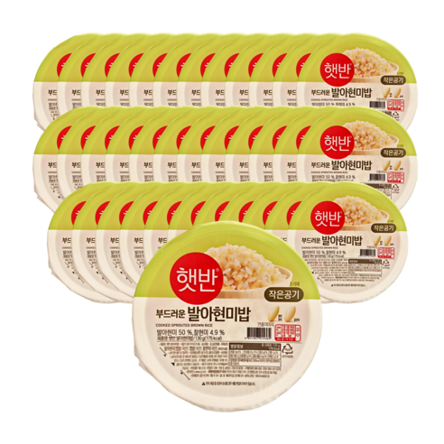 햇반 발아현미밥, 130g, 36개