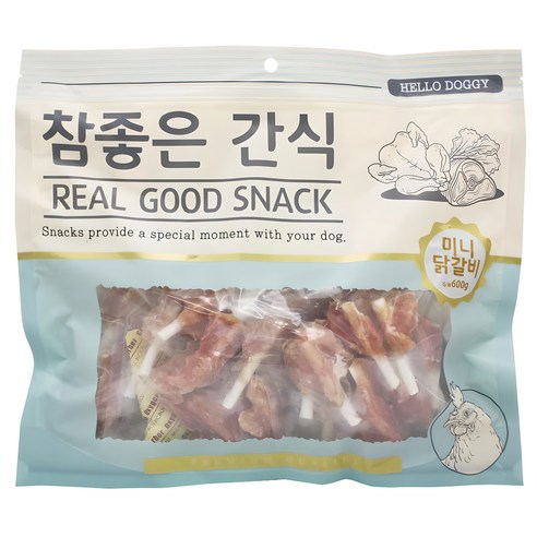 헬로도기 강아지 참좋은 건조간식, 미니닭갈비, 400g, 1개