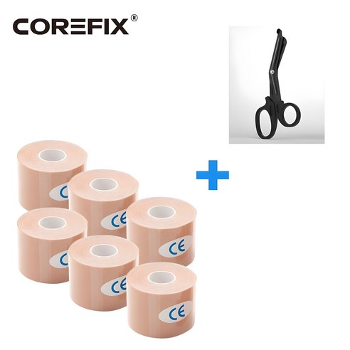 코어픽스 스포츠테이프 + 가위 1 근육 머슬 헬스 무릎 키네시올로지 스포... 운동러 솔직 후기 | 실사용 리뷰 - 상품 이미지 1