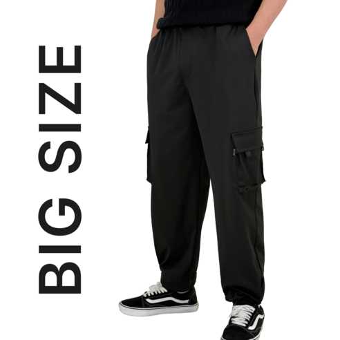 [2XL-6XL]비크네 빅사이즈 사방스판 카고 트레이닝 조거팬츠