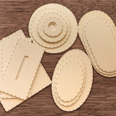 [디지우드] 라탄재료 DIY 라탄바닥판 자작나무UV코팅 라탄공예 합판재료, 원형 10cmx10cm, 1개, 자작나무
