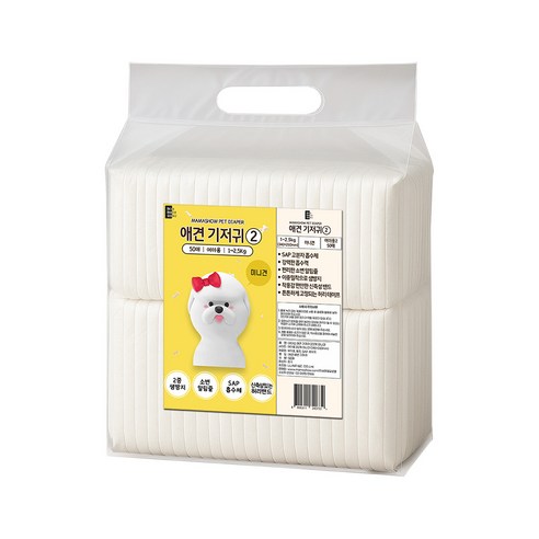 마마쇼 디럭스 암컷 애견기저귀, 미니, 50개입, 1개