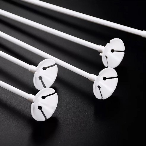 브로키 풍선 컵스틱 세트 32cm, 100개, 화이트