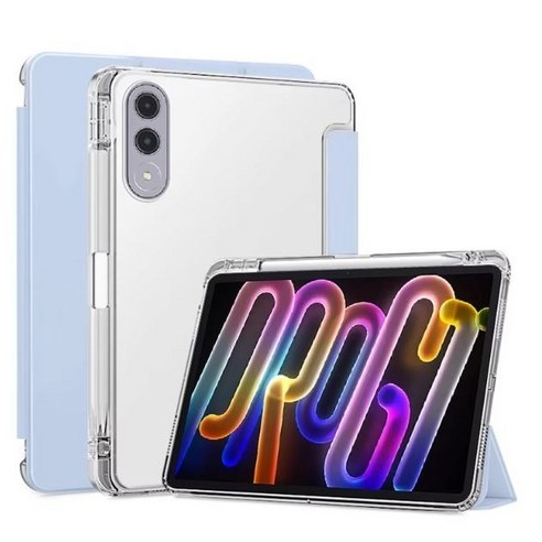 케이스나라 레노버탭 샤오신패드 프로 PRO GT 요가탭 YOGA TAB 11.1 AI TB-710FU 호환 펜슬 수납 케이스 커버, 스카이, 1개