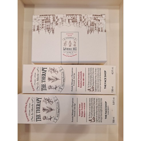더페이스샵 더테라피 2종 (사진처럼 발송되요 에센셜 토닉 트리트면트150ml+포뮬러 에멀젼130ml/ 증정)토닉트리트먼트32ml+포뮬러에멀젼32ml+로얄메이드오일블렌딩크림10ml 이미지 4