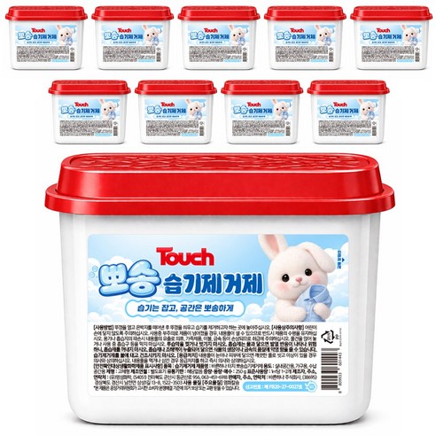 제습제 터치 물먹는 뽀송 습기제거제 옷장제습, 10개, 250ml