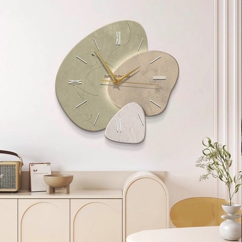 햇빛에이치 북유럽 스타일 무소음 벽시계 40cm, 그린, 40cm*40cm