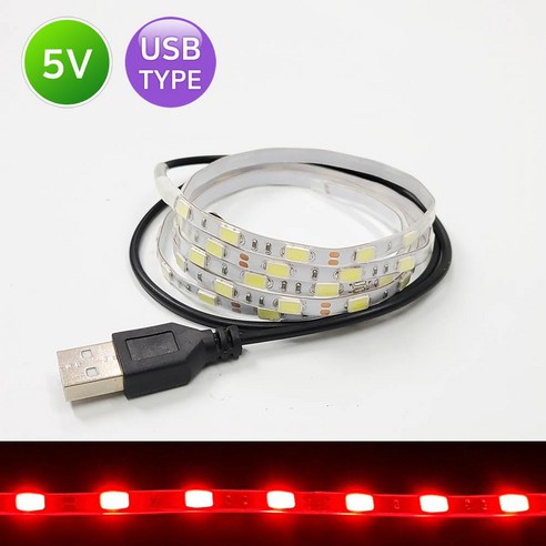 그린맥스 슬림LED바 5V USB튜브조명-레드 *플렉시블 라인조명 간접조명 - CPU | 쿠팡