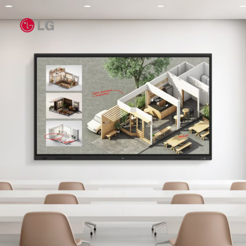 LG 55인치 전자칠판 55TR3DQ 안드로이드 스마트보드, 55TR3DQ 벽걸이매립형(PUSH)설치, 138cm