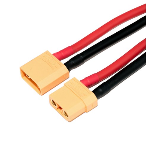 올칩 XT90 커넥터 10AWG 전선 10cm 납땜형 배터리 연결 케이블 RC드론 RC카 DIY 전원부품, 1개, XT90(암+숫)(케이블있음)