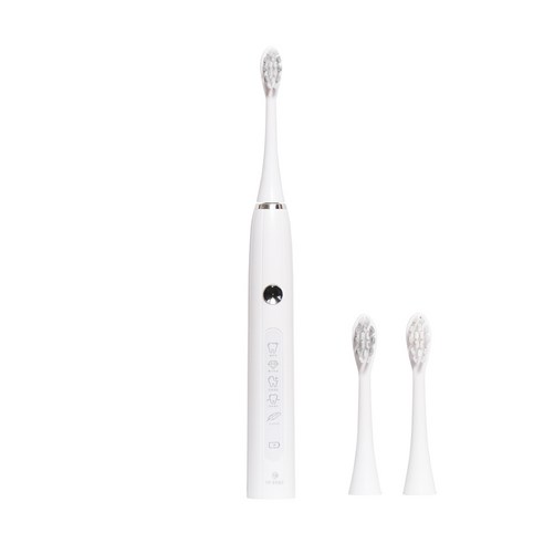 인썸 음파 전동칫솔 진동 자동 칫솔 본품+미세모헤드1+굵은모헤드2, 화이트, 1개, IET-1