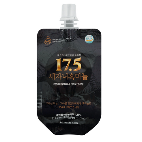 흑마늘진액 17.5 세자녀 흑마늘즙 발효 숙성 액기스, 30개, 80ml