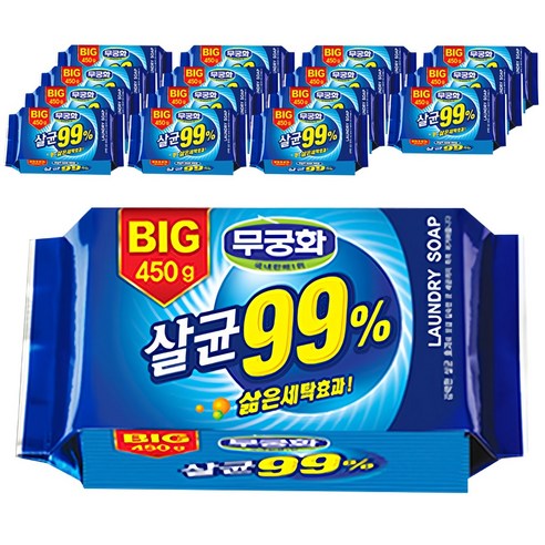 무궁화 빅 99% 살균 세탁비누, 450g, 16개