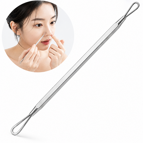 블랙헤드 피지 여드름 압출기, 1개, 실버