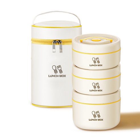 피크르 304 스테인리스 보온도시락통 전자레인지 적용 2단 3단 4단 휴대용가방 포함 이미지 2