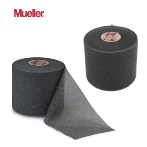 Mueller MWrap 언더랩 라켓 그립 스펀지 쿠션 테이핑 발목 손목 압박 부상방지 보호, 2개, 블랙