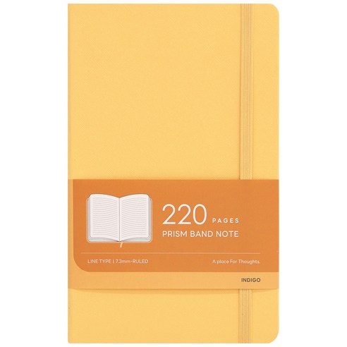 인디고 프리즘 라인 노트 220 A5 밴드 양장, 1개, 버터옐로우