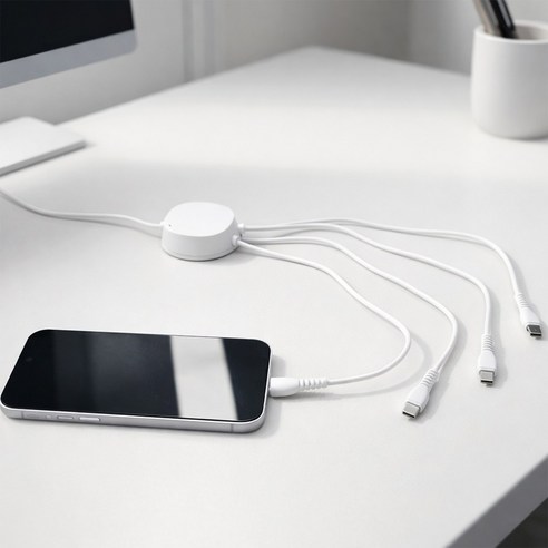 팝폰 4in1(C핀/C핀/8핀/5핀) 업소용 핸드폰 멀티충전기 TC45 이미지 4