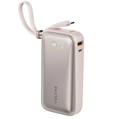 볼트미 하이퍼코어Z 보조배터리 PD PPS 35W 10000mAh CCC 3C 인증 Wh 인쇄 기내반입 케이블 일체형, 사쿠라, HP10M
