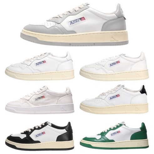 오트리 메달리스트 남성 로우 레더 스니커즈 운동화