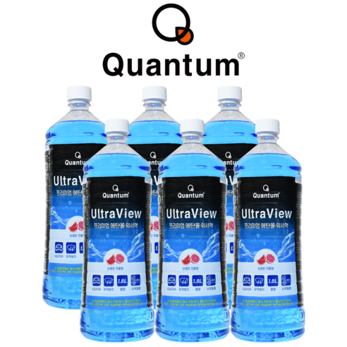 Quantum BYD 자몽향 워셔액 (퀀텀 울트라뷰), 6개, 1.8L