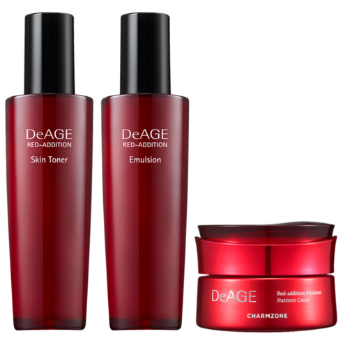 참존 디에이지 레드 에디션 3종 기초세트 스킨 120ml + 에멀전 12... 솔직 후기 | 피부 타입별 분석 - 상품 이미지 1