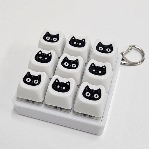 고양이 딸깍이 9 - Key, 1개, 화이트&블랙