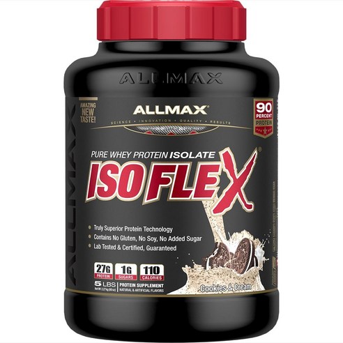 Allmax 아이소플렉스 퓨어 웨이 프로틴 아이솔레이트, 2.27kg, 1개