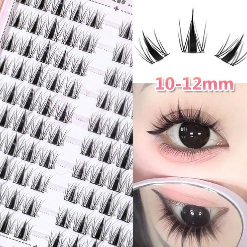 WooBerry 노글루속눈썹 인조 가닥 볼륨감 인형눈매 아이돌 포인트래쉬 100모 10-12mm 대용량 속눈썹, 1개, L-20