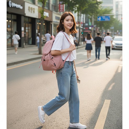 오르벨라 가벼운 기저귀가방 백팩 방수 대용량, 핑크