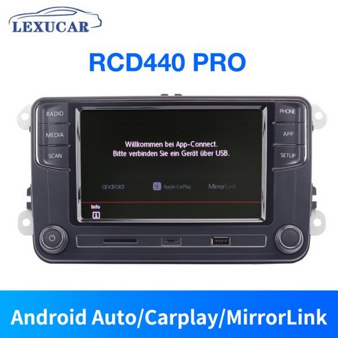카플레이 최신 MIB RCD440 프로 Carplay 자동차 라디오 안 드 로이드 자동 6RD 035 187B 블루투스 ...