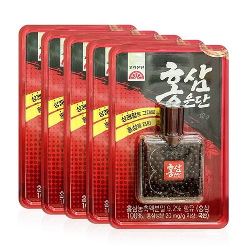 고려은단 홍삼은단, 12g, 5개