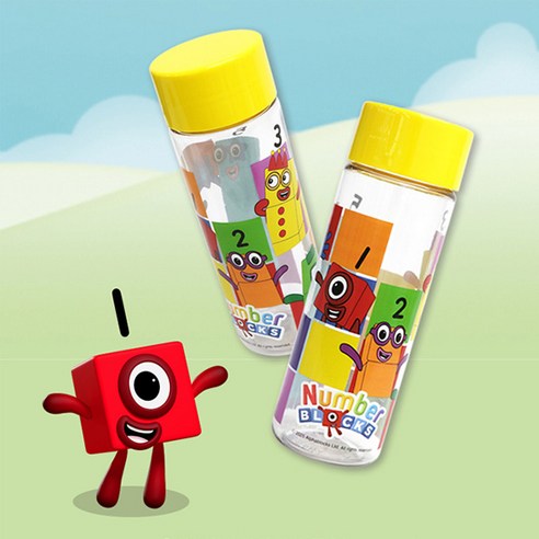르번 넘버블록스 롱보틀, 혼합색상, 500ml, 1개