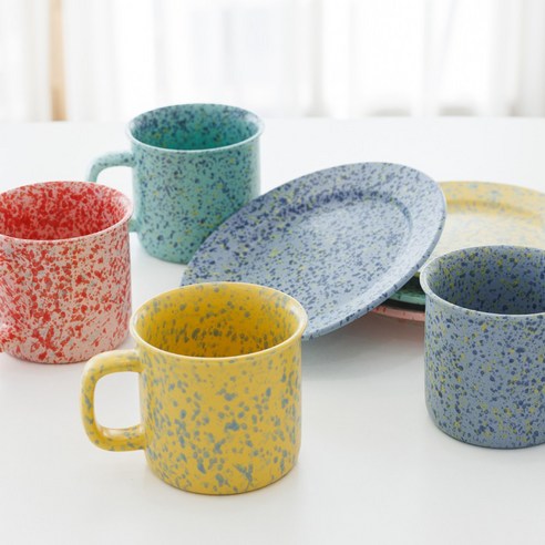 헤이루미 도자기 몽크 홈카페 4color 데일리 머그컵, 1개, 민트