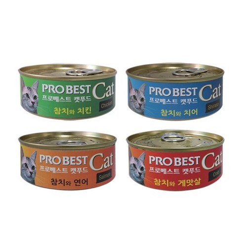 프로베스트 캣푸드 고양이 간식캔, 참치 + 치킨 혼합맛, 80g, 1개