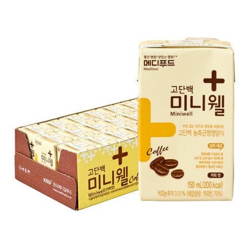 메디푸드 고단백 미니웰 커피맛 균형영양식 150ml, 1세트 이미지 2